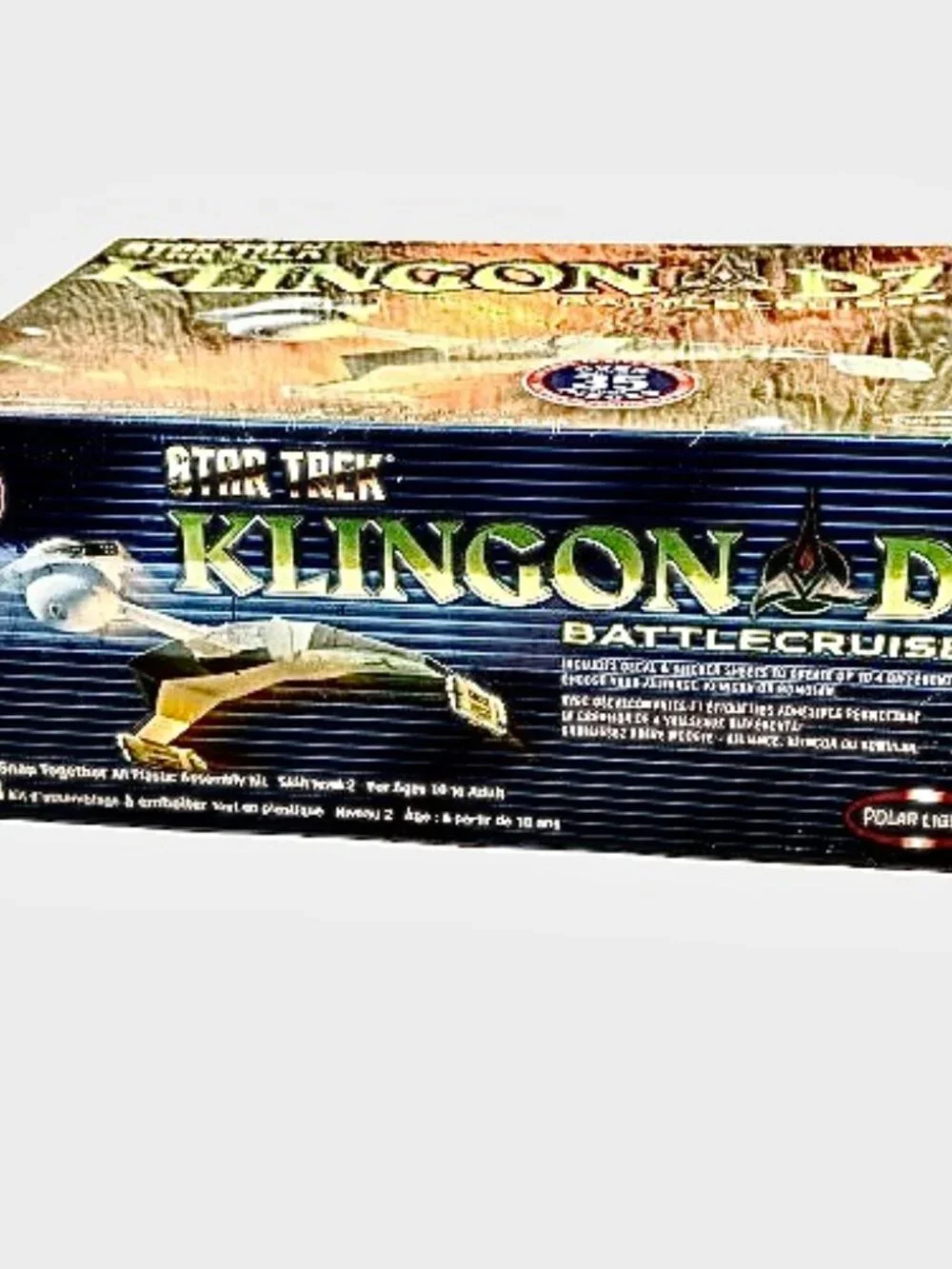 Star Trek Klingon D7 Battlecruiser Snap-Together Plastic Kit by Polar Lights New